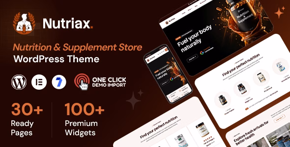 Nutriax - Nutrition & Supplement Store WooCommerce Theme WordPress theme