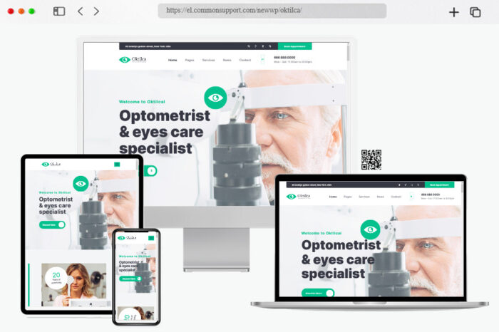 oktilcal eye care wordpress theme