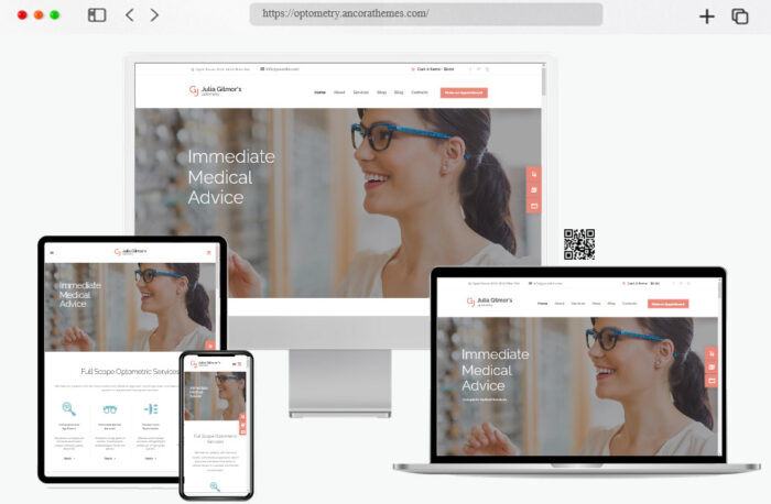 optometry optician wordpress theme