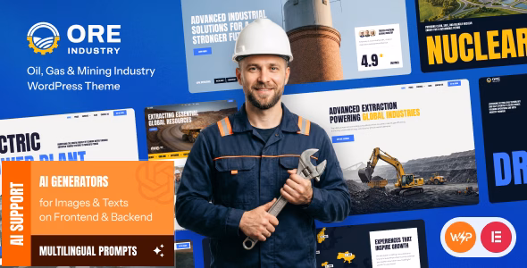 Ore - Oil, Gas & Mining Industry WordPress Theme WordPress theme