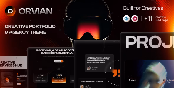 Orvian – Portfolio & Creative Agency WordPress Theme WordPress theme