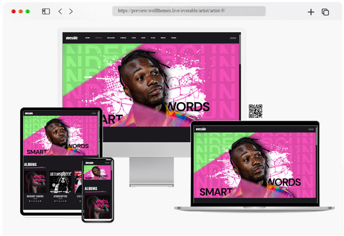 overable music wordpress theme