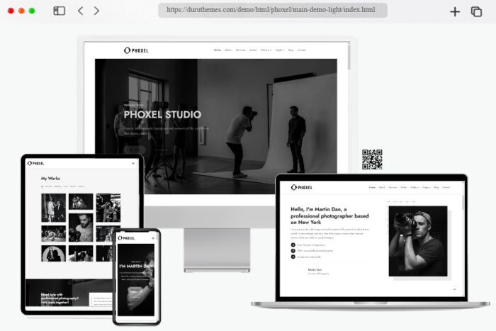 phoxel photography portfolio template