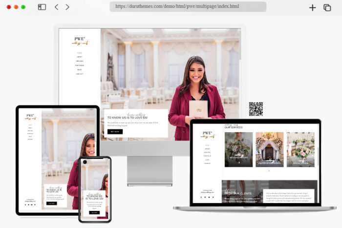 pwe personalized wedding website template