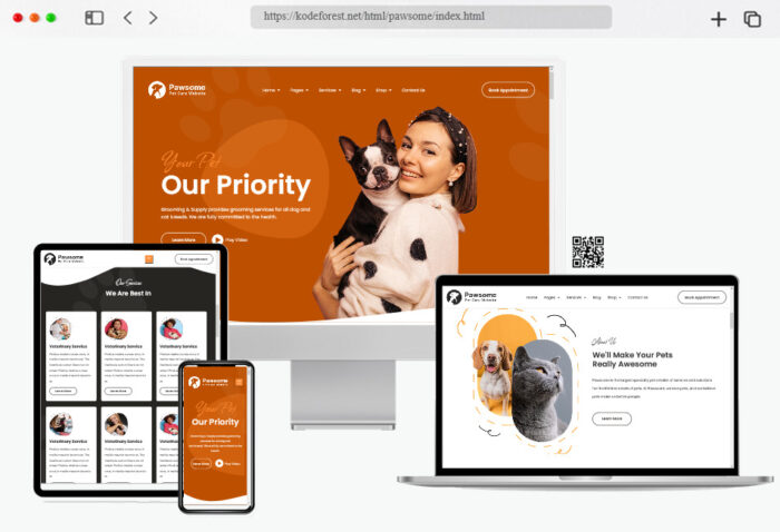 pawsome pet passion html template