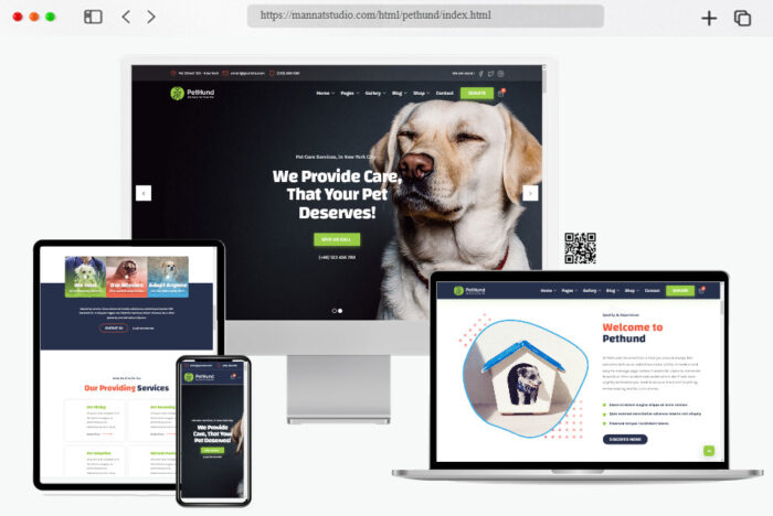 pet hund animals shop html template