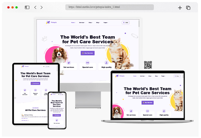 petopia pet care service website template