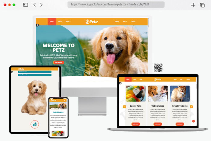 petz responsive html template