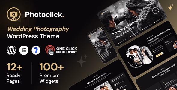 Photoclick - Wedding Photography WordPress Theme WordPress theme
