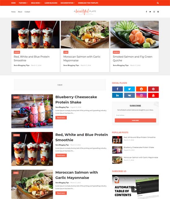 plate blogger template
