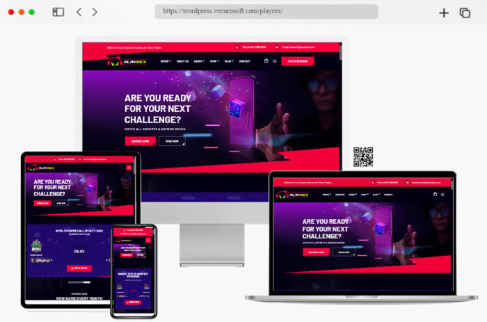 playrex gaming esports wordpress theme