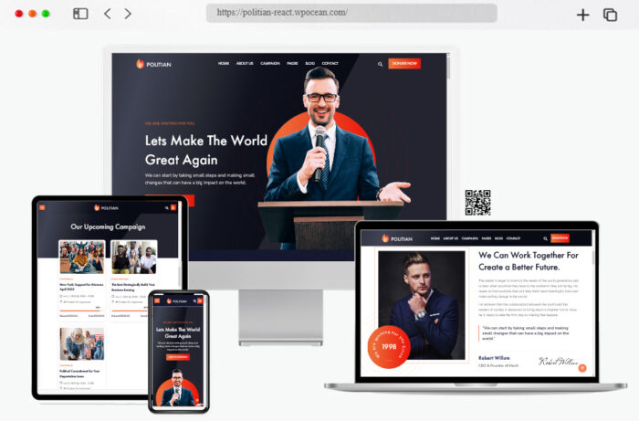politian political website template