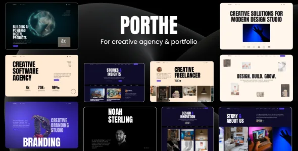 Porthe - A Creative Agency & Portfolio HTML Template WordPress theme