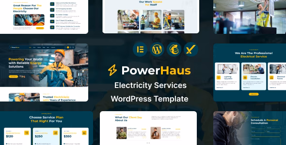 Powerhaus – Electricity Services WordPress Theme WordPress theme