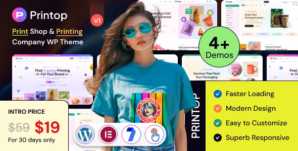 Printop - Print Shop & Printing Company WordPress Theme WordPress theme