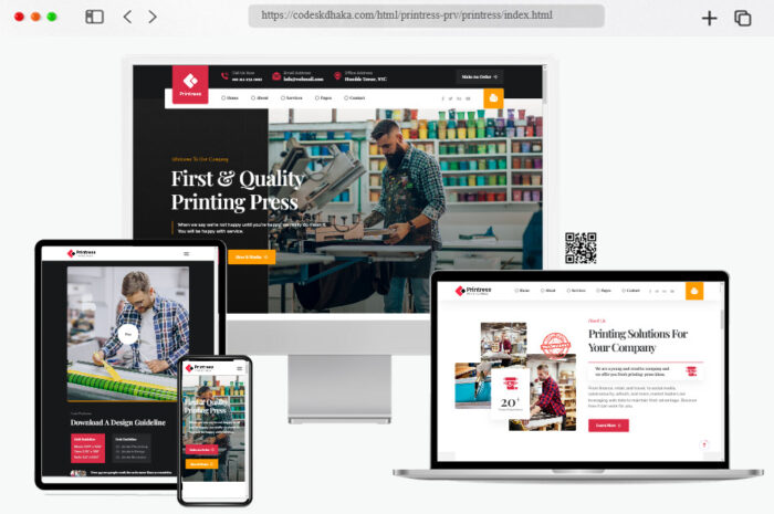 printress printing services company html template