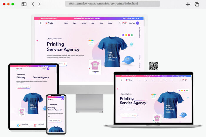 printx printing services company html template