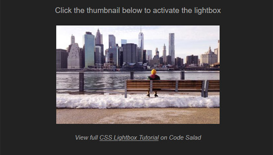 pure css lightbox