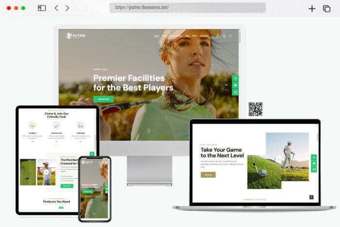 putter golf course playing ground wordpress theme