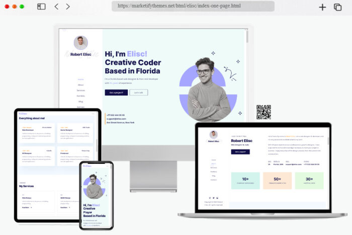 r elisc bootstrap one page template