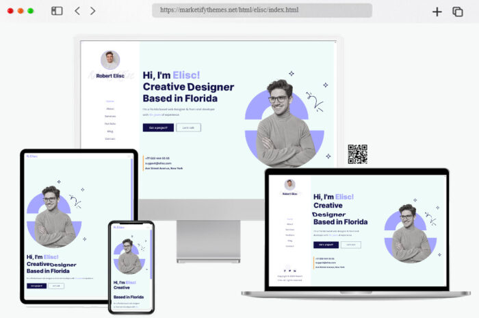 r elisc personal portfolio html template