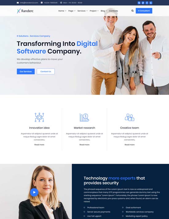 randerc it solutions company html template