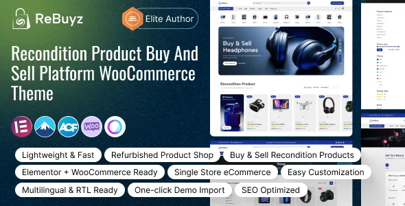 ReBuyz – Recondition Product Buy and Sell Platform WooCommerce Theme - WordPress Theme Preview
