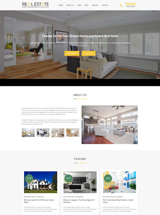 Free Real Estate Themes with Property Listings