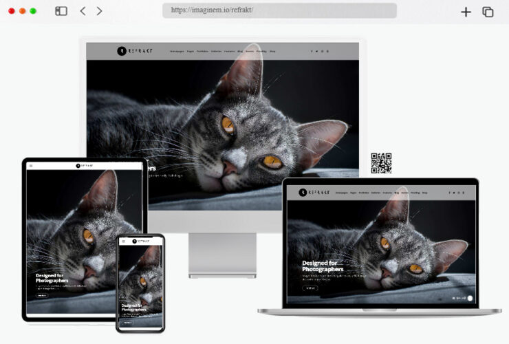 refrakt fullscreen photography theme
