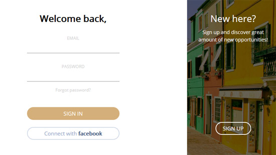 registration form transition