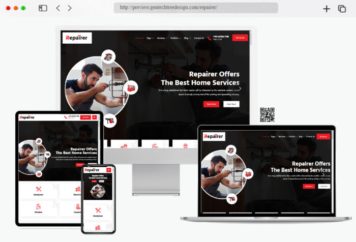 repairer handyman services wordpress theme