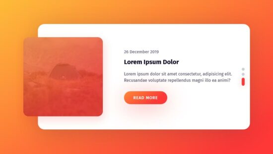 responsive blog card slider