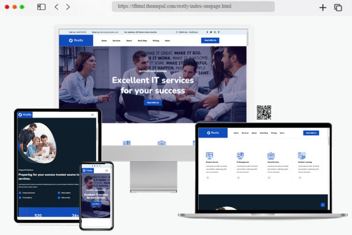 restly customizing one page template