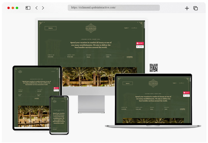 richmond luxury hotel booking theme