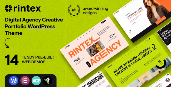 Rintex - Digital Agency & Creative Portfolio WordPress Theme WordPress theme