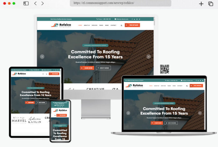 rofalco roofing services wordpress theme