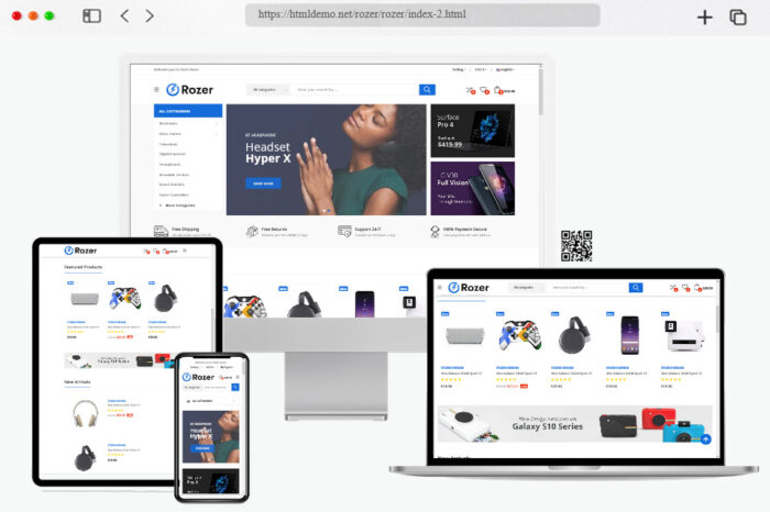 rozer electronics ecommerce html template