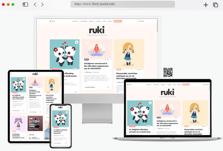 ruki masonry wordpress blog theme
