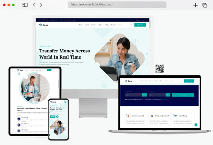 ruxa vuejs banking finance template