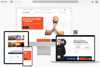 sacreva church website template