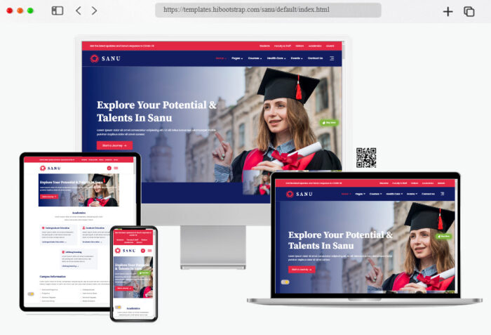 sanu college university html template