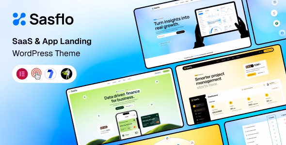 Sasflo - SaaS & App Landing WordPress Theme WordPress theme