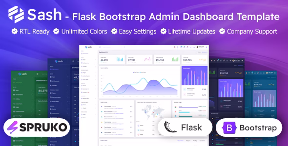 Sash - Flask Bootstrap Admin Panel Template WordPress theme