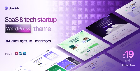 Sastik - SaaS & Tech Startup WordPress Theme WordPress theme