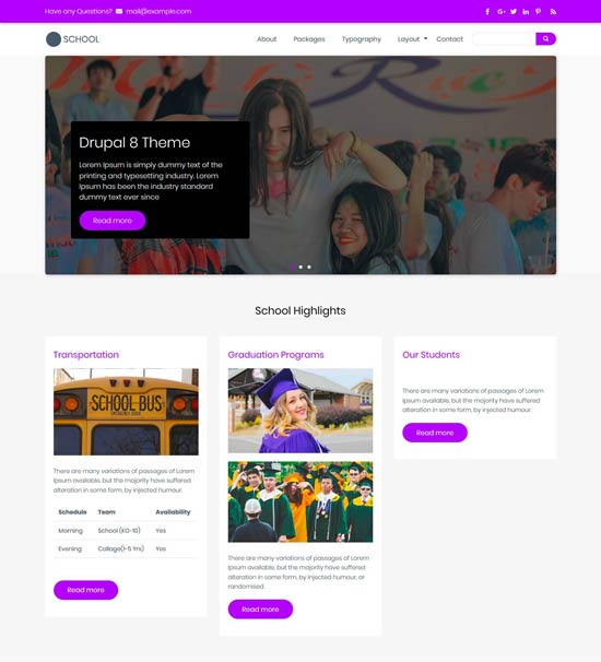 school education drupal theme