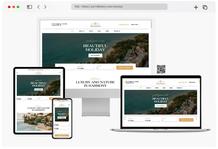 seasona hotel resort booking wordpress theme
