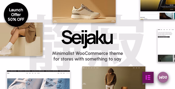 Seijaku - Minimalist WooCommerce Theme for Modern Stores - WordPress Theme Preview