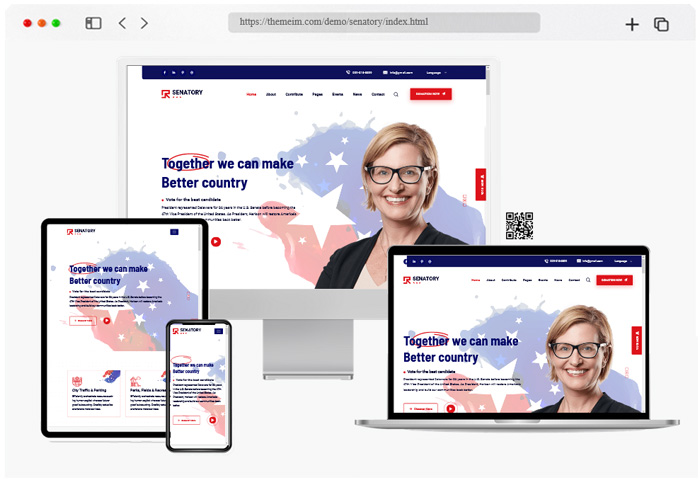 senatory political html template