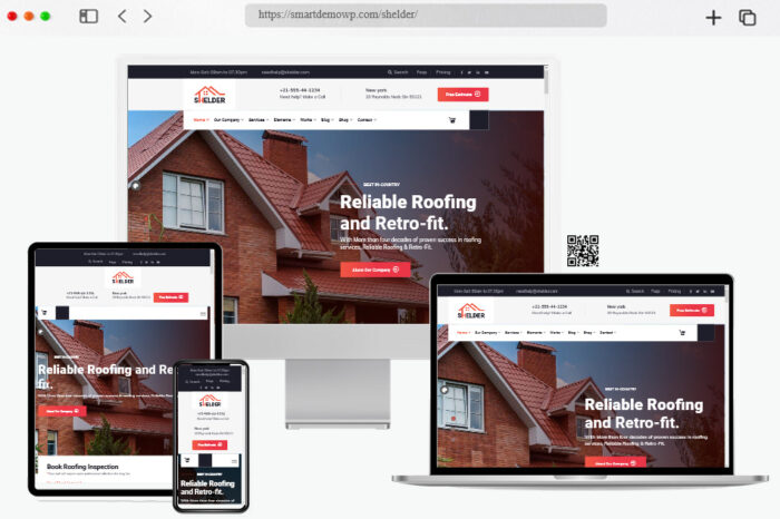 shelder roofing services wordpress theme