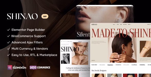 Shinao - Jewelry Store WooCommerce WordPress Theme WordPress theme